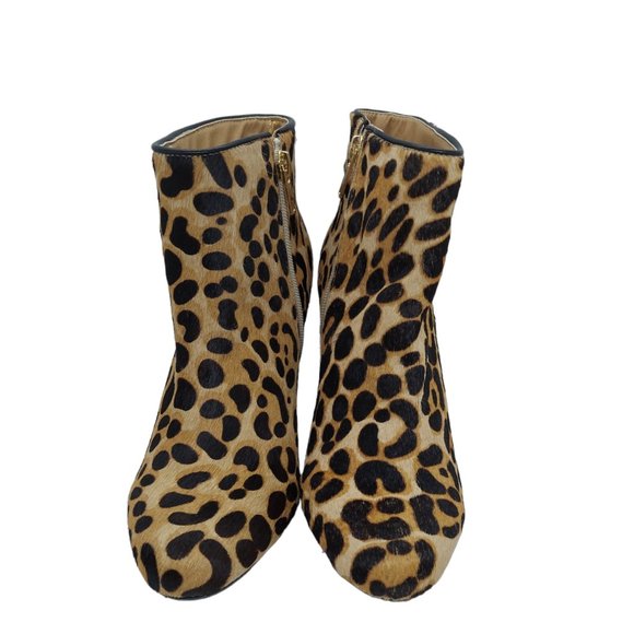 Theme Leopard Calf Hair Booties Women's Size 8M - Picture 2 of 9